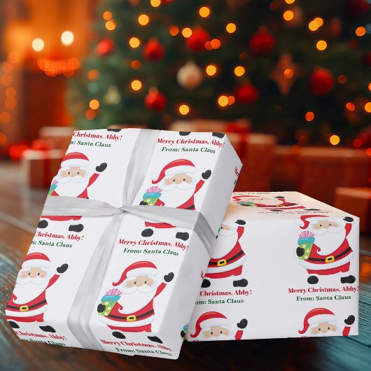 Niedlicher Weihnachtsmann Kinder Weihnachten Geschenkpapier
