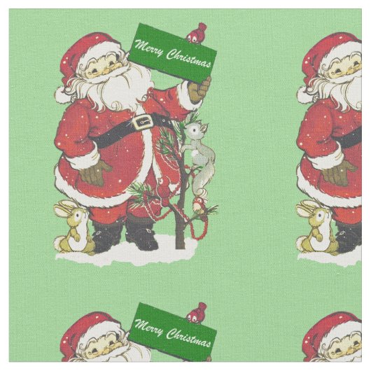 Niedlicher Weihnachtsmann Kleine Tiere Tree Light Stoff (Nahaufnahme)