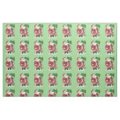Niedlicher Weihnachtsmann Kleine Tiere Tree Light Stoff (Fat Quarter (45,7 x 55,9 cm))