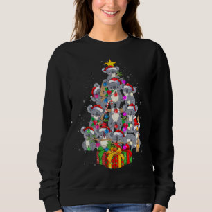 Niedlicher Weihnachtsmann Koala Bär Weihnachtsbaum Sweatshirt