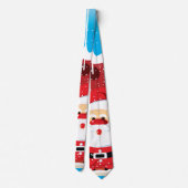Niedlicher Weihnachtsmann Krawatte (Rückseite)