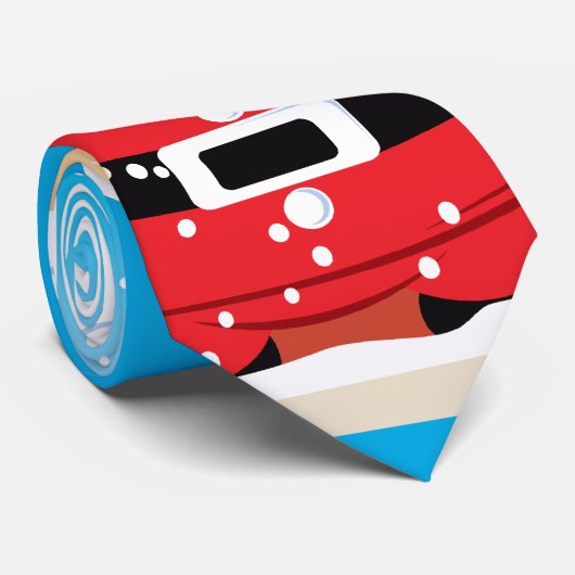 Niedlicher Weihnachtsmann Krawatte (Gerollt)