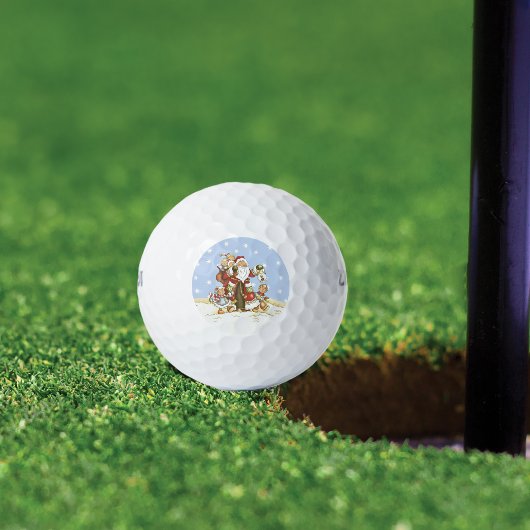 Niedlicher Weihnachtsmann Kunst Kinder Weihnachten Golfball