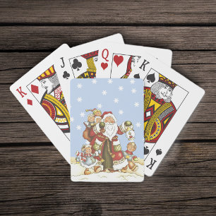 Niedlicher Weihnachtsmann Kunst Kinder Weihnachten Spielkarten