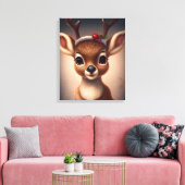 Niedlicher Weihnachtsmann Leinwanddruck (Insitu (Wohnzimmer))