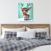 Niedlicher Weihnachtsmann Leinwanddruck (Insitu (Schlafzimmer))