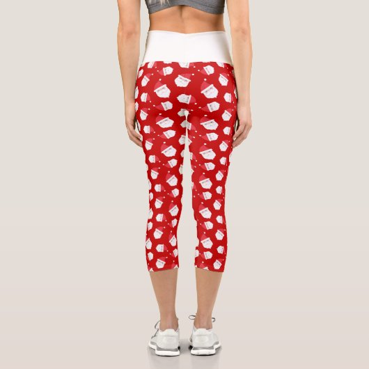 Niedlicher Weihnachtsmann-Leiter Weihnachten Capri Leggings (Rückseite)