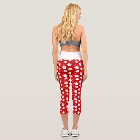 Niedlicher Weihnachtsmann-Leiter Weihnachten Capri Leggings (Rückseite)