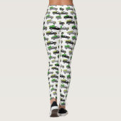 Niedlicher Weihnachtsmann Lieferwagen Trucks Bäume Leggings (Rückseite)