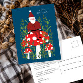 Niedlicher Weihnachtsmann Magische Pilze CUSTOM Ur Postkarte