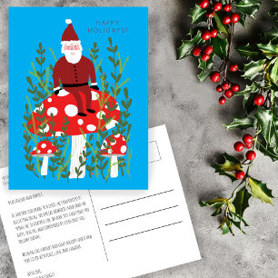 Niedlicher Weihnachtsmann Magische Pilze CUSTOM Ur Postkarte