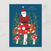 Niedlicher Weihnachtsmann Magische Pilze CUSTOM Ur Postkarte (Vorderseite)