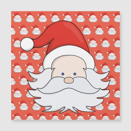 Niedlicher Weihnachtsmann Magnetkarte (Vorderseite)