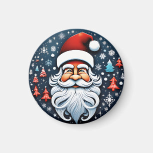 Niedlicher Weihnachtsmann mit Bäumen Magnet