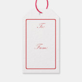 Niedlicher Weihnachtsmann mit Beutel Geschenkanhänger (Rückseite)