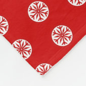 Niedlicher Weihnachtsmann mit einem Sack voll von Fleecedecke (Ecke)