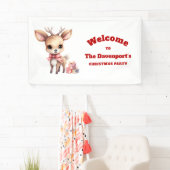Niedlicher Weihnachtsmann mit Geschenken Party Wil Banner (Insitu)