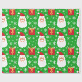 Niedlicher Weihnachtsmann mit Geschenken und Schne Geschenkpapier (Flach)