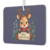 Niedlicher Weihnachtsmann mit Holly und Sign Autolufterfrischer (Links)