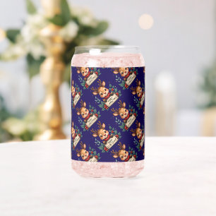 Niedlicher Weihnachtsmann mit Holly und Sign Dosenglas