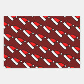 Niedlicher Weihnachtsmann mit individueller Farbe Geschenkpapier Set (Vorderseite 3)