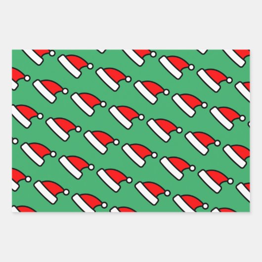 Niedlicher Weihnachtsmann mit individueller Farbe Geschenkpapier Set (Vorderseite 2)