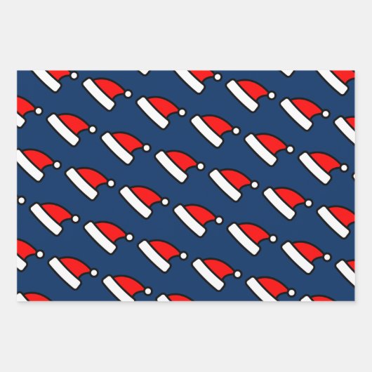 Niedlicher Weihnachtsmann mit individueller Farbe Geschenkpapier Set (Vorderseite)