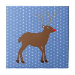 Niedlicher Weihnachtsmann mit Roter Nase Fliese