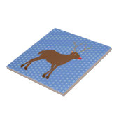 Niedlicher Weihnachtsmann mit Roter Nase Fliese (Seite)