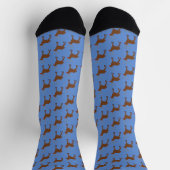 Niedlicher Weihnachtsmann mit Roter Nase Gemustert Socken (Oben)