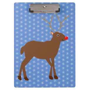 Niedlicher Weihnachtsmann mit Roter Nase Klemmbrett