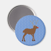 Niedlicher Weihnachtsmann mit Roter Nase Magnet (Vorderseite/Rückseite)