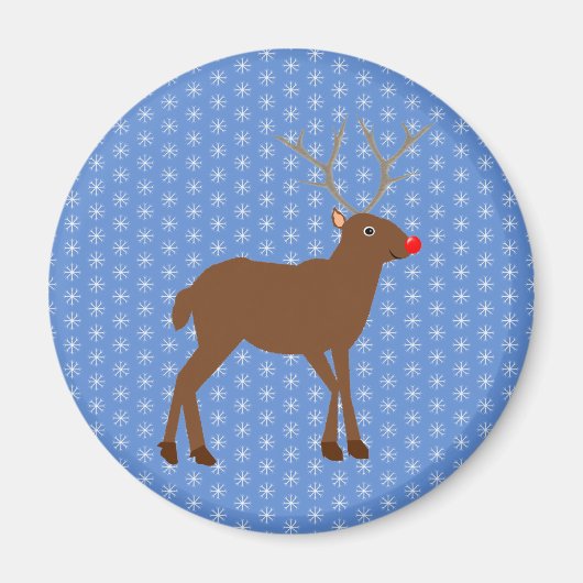 Niedlicher Weihnachtsmann mit Roter Nase Magnet (Vorne)