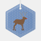 Niedlicher Weihnachtsmann mit Roter Nase Ornament Aus Glas (Vorderseite)