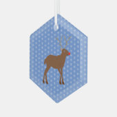 Niedlicher Weihnachtsmann mit Roter Nase Ornament Aus Glas (Vorderseite Links)