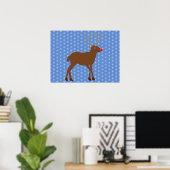 Niedlicher Weihnachtsmann mit Roter Nase Poster (Heimbüro)