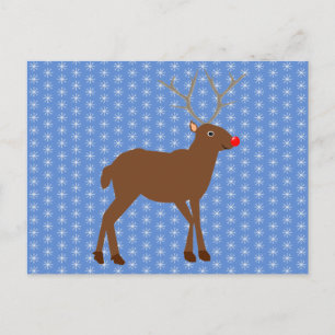 Niedlicher Weihnachtsmann mit Roter Nase Postkarte