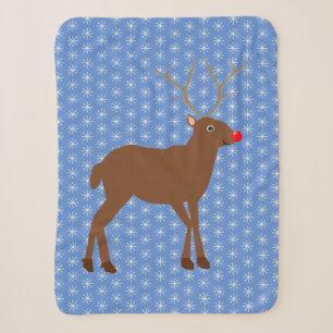 Niedlicher Weihnachtsmann mit Roter Nase Sherpadecke