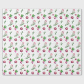 Niedlicher Weihnachtsmann mit Weihnachtsballen und Geschenkpapier (Flach)