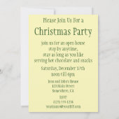 Niedlicher Weihnachtsmann mit Weihnachtsbaum-Star Einladung (Rückseite)