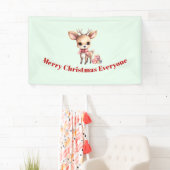 Niedlicher Weihnachtsmann mit Weihnachtsgeschenken Banner (Insitu)