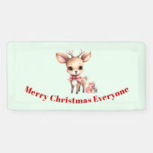 Niedlicher Weihnachtsmann mit Weihnachtsgeschenken Banner (Horizontal)