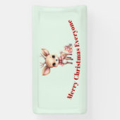 Niedlicher Weihnachtsmann mit Weihnachtsgeschenken Banner (Vertikal)