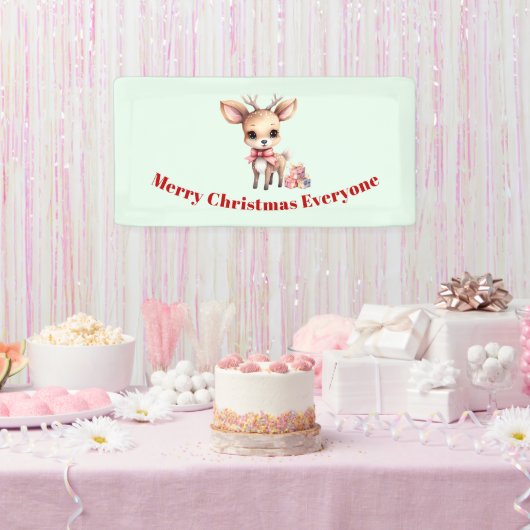 Niedlicher Weihnachtsmann mit Weihnachtsgeschenken Banner (Party)