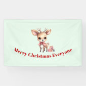 Niedlicher Weihnachtsmann mit Weihnachtsgeschenken Banner (Horizontal)