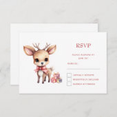 Niedlicher Weihnachtsmann mit Weihnachtsgeschenken RSVP Karte (Vorne/Hinten)