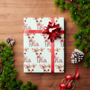 Niedlicher Weihnachtsmann mit Weihnachtsgeschenkmu Geschenkpapier