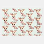 Niedlicher Weihnachtsmann mit Weihnachtsgeschenkmu Geschenkpapier Set (Vorderseite)