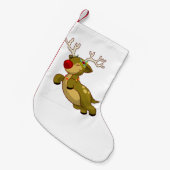 Niedlicher Weihnachtsmann mit Wolken Kleiner Weihnachtsstrumpf (Vorderansicht (hängend))