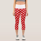 Niedlicher Weihnachtsmann Oberweihnachtsmuster Hoc Capri Leggings (Vorderseite)